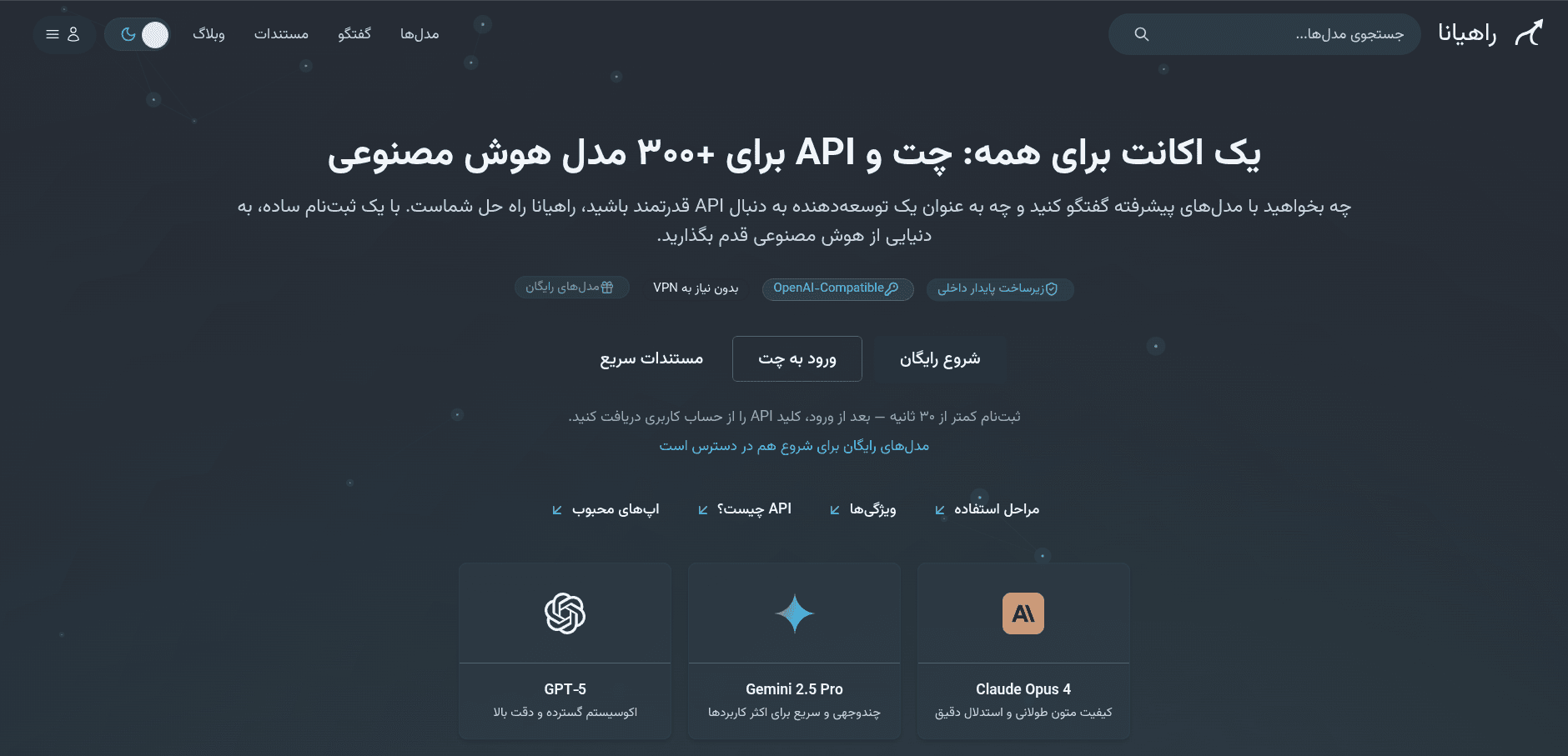 Rahyana AI API Platform Preview - Click to visit